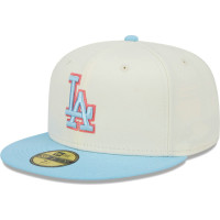 Adult Men's Los Angeles Dodgers New Era Spring Color Two-Tone 59FIFTY Fitted Hat - Cream/Light Blue