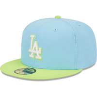 Adult Men's Los Angeles Dodgers New Era Spring Color Two-Tone 59FIFTY Fitted Hat - Light Blue/Neon Green