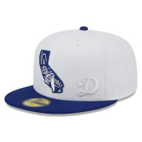 Adult Men's Los Angeles Dodgers New Era State 59FIFTY Fitted Hat - White/Royal