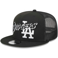 Adult Men's Los Angeles Dodgers New Era Street Trucker 9FIFTY Snapback Hat - Black