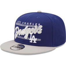 Adult Men's Los Angeles Dodgers New Era Team Script 9FIFTY Adjustable Snapback Hat - Royal/Gray