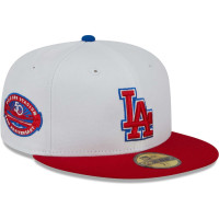 Adult Men's Los Angeles Dodgers New Era Undervisor 59FIFTY Fitted Hat - White/Red