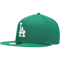 Adult Men's Los Angeles Dodgers New Era White Logo 59FIFTY Fitted Hat - Kelly Green 