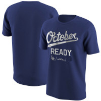 Adult Men's Los Angeles Dodgers 2018 Postseason October Ready Tri-Blend baseball T-shirt - Royal