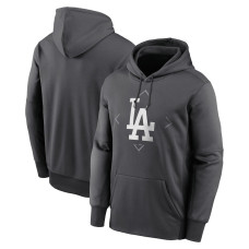 Adult Men's Los Angeles Dodgers Bracket Icon Performance Pullover baseball Hoodie - Anthracite