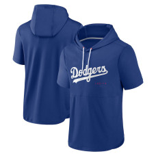 Adult Men's Los Angeles Dodgers Springer Short Sleeve Team Pullover baseball Hoodie - Royal