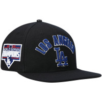 Adult Men's Los Angeles Dodgers Pro Standard Stacked Logo Snapback Hat - Black