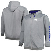 Adult Men's Los Angeles Dodgers Profile Big & Tall Pullover baseball Hoodie - Ash Adult Men's Los Angeles Dodgers Profile Big & Tall Pullover baseball Hoodie - Ash