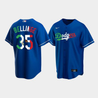 #35 Cody Bellinger Los Angeles Dodgers Men's Replica Mexican Heritage Night Jersey - Royal #35 Cody Bellinger Los Angeles Dodgers Men's Replica Mexican Heritage Night Jersey - Royal
