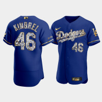 Los Angeles Dodgers #46 Craig Kimbrel Men's Diamond Edition Jersey - Royal