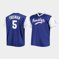 Los Angeles Dodgers #5 Freddie Freeman Replica Cooperstown Collection Men's Jersey - Royal White