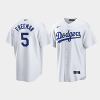 #5 Freddie Freeman Los Angeles Dodgers Men's Home Replica Jersey - White #5 Freddie Freeman Los Angeles Dodgers Men's Home Replica Jersey - White