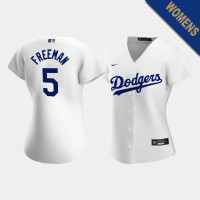 Women's #5 Freddie Freeman Los Angeles Dodgers Home Replica Jersey - White Women's #5 Freddie Freeman Los Angeles Dodgers Home Replica Jersey - White