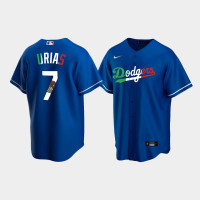 #7 Julio Urias Los Angeles Dodgers Men's Replica Mexican Heritage Night Jersey - Royal