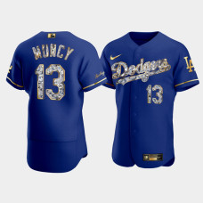 Los Angeles Dodgers #13 Max Muncy Men's Diamond Edition Jersey - Royal