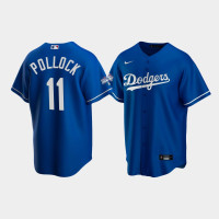 Men's Los Angeles Dodgers A.J. Pollock Royal 2020 World Series Champions Alternate Replica Jersey