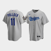 Men's Los Angeles Dodgers A.J. Pollock Gray 2020 World Series Alternate Replica Jersey