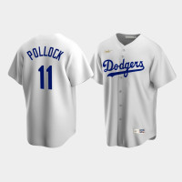Men's Los Angeles Dodgers A.J. Pollock #11 White Cooperstown Collection Home Jersey