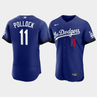 Los Angeles Dodgers AJ Pollock Royal 2021 City Connect Authentic Jersey Los Angeles Dodgers AJ Pollock Royal 2021 City Connect Authentic Jersey