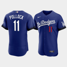 Los Angeles Dodgers AJ Pollock Royal 2021 City Connect Authentic Jersey Los Angeles Dodgers AJ Pollock Royal 2021 City Connect Authentic Jersey