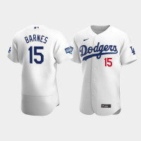 Men's Los Angeles Dodgers Austin Barnes White 2020 World Series Champions Home Authentic Jersey