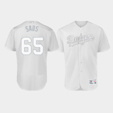 Men's Los Angeles Dodgers Authentic #65 Casey Sadler 2019 Players' Weekend White Sads Jersey