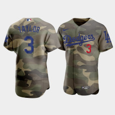 Men's Los Angeles Dodgers Chris Taylor Camo Armed Forces Day Authentic Jersey