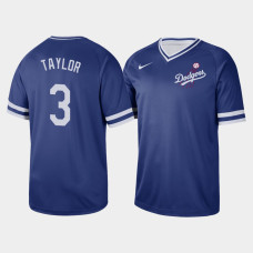 Men's Los Angeles Dodgers Chris Taylor #3 Royal Cooperstown Collection V-Neck Legend Jersey