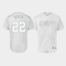 Men's Los Angeles Dodgers Authentic #22 Clayton Kershaw 2019 Players' Weekend White Kersh Jersey