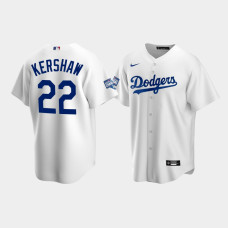 Men's Los Angeles Dodgers Clayton Kershaw White 2020 World Series Champions Home Replica Jersey