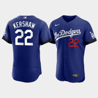 Los Angeles Dodgers Clayton Kershaw Royal 2021 City Connect Authentic Jersey
