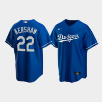Men's Los Angeles Dodgers #22 Clayton Kershaw Royal Replica Alternate Jersey