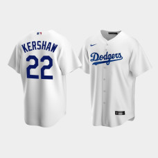 Men's Los Angeles Dodgers #22 Clayton Kershaw White Replica Home Jersey