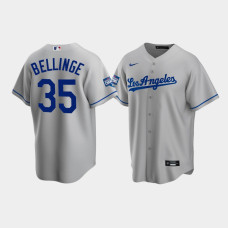 Men's Los Angeles Dodgers Cody Bellinger Gray 2020 World Series Champions Road Replica Jersey