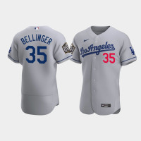Men's Los Angeles Dodgers Cody Bellinger Gray 2020 World Series Road Authentic Jersey