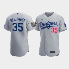 Men's Los Angeles Dodgers Cody Bellinger Gray 2020 World Series Alternate Authentic Jersey
