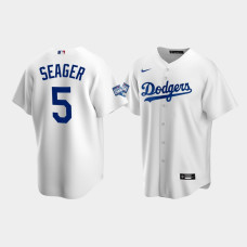 Men's Los Angeles Dodgers Corey Seager White 2020 World Series Champions Home Replica Jersey