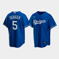 Men's Los Angeles Dodgers #5 Corey Seager Royal Replica Alternate Jersey