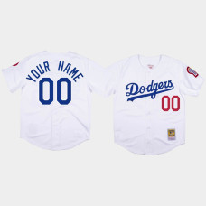 Men's Los Angeles Dodgers #00 Custom White 1981 Authentic Jersey Men's Los Angeles Dodgers #00 Custom White 1981 Authentic Jersey
