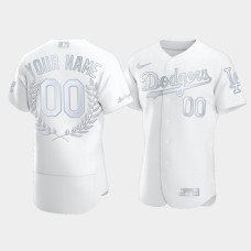 Men's Los Angeles Dodgers Custom #00 White Awards Collection Jersey Men's Los Angeles Dodgers Custom #00 White Awards Collection Jersey
