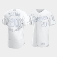 Men's Los Angeles Dodgers Don Sutton #20 White Awards Collection Retirement Jersey Men's Los Angeles Dodgers Don Sutton #20 White Awards Collection Retirement Jersey