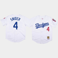 Men's Los Angeles Dodgers #4 Duke Snider White 1981 Authentic Jersey Men's Los Angeles Dodgers #4 Duke Snider White 1981 Authentic Jersey