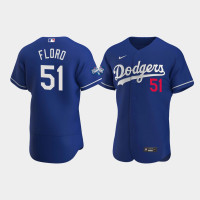Men's Los Angeles Dodgers Dylan Floro Royal 2020 World Series Champions Alternate Authentic Jersey