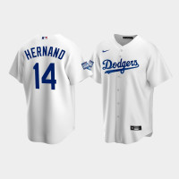 Men's Los Angeles Dodgers Enrique Hernandez White 2020 World Series Champions Home Replica Jersey