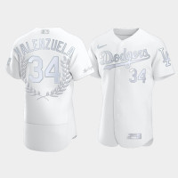 Men's Los Angeles Dodgers Fernando Valenzuela #34 White Awards Collection NL Cy Young Jersey Men's Los Angeles Dodgers Fernando Valenzuela #34 White Awards Collection NL Cy Young Jersey