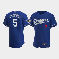 Men's Los Angeles Dodgers Freddie Freeman Royal Alternate Authentic Jersey - Jackie Robinson 75th Anniversary