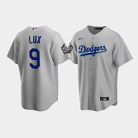 Men's Los Angeles Dodgers Gavin Lux Gray 2020 World Series Alternate Replica Jersey