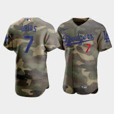 Men's Los Angeles Dodgers Julio Urias Camo Armed Forces Day Authentic Jersey