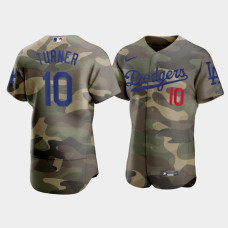 Men's Los Angeles Dodgers Justin Turner Camo Armed Forces Day Authentic Jersey