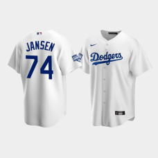 Men's Los Angeles Dodgers Kenley Jansen White 2020 World Series Champions Home Replica Jersey